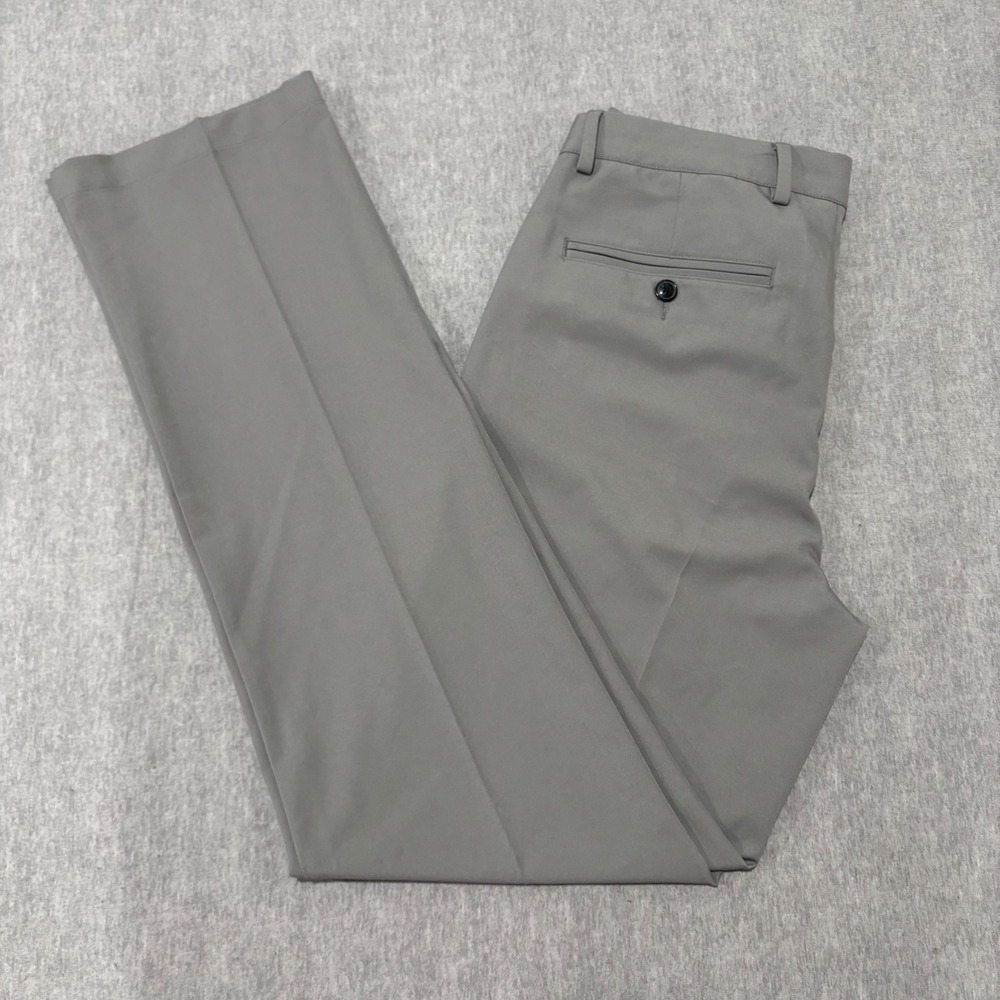 Greg Norman Mens Gray Shark Golf Pants Performance Stretch Trousers 30x32